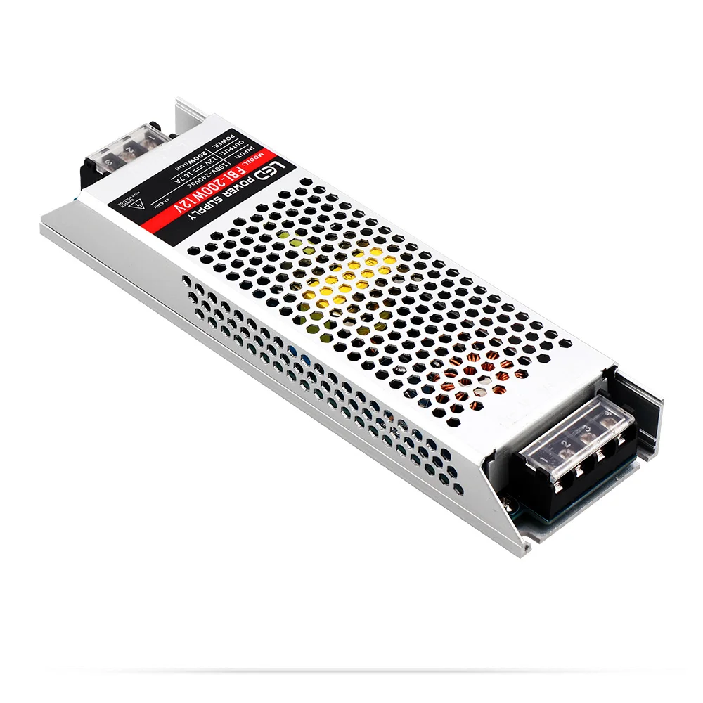 Ультра тонкий источник питания DC12V 5A-25A AC190V-240V светодиодный драйвер 60 Вт 100 Вт 150 Вт 200 Вт 300 Вт для 5050 5730 Светодиодные полосы света переключатель питания
