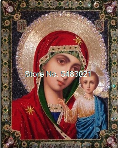 Религиозная икона картины по номерам Дева Мария краска для взрослых иконы Иисуса
