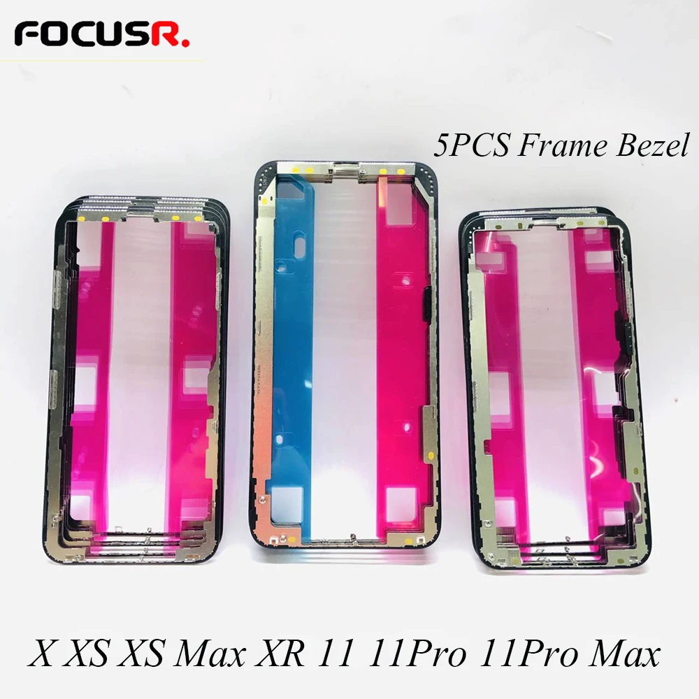 Оригинальный сенсорный ЖК экран Рамка Кронштейн с клеем для iPhone X XSMax 11Pro Max