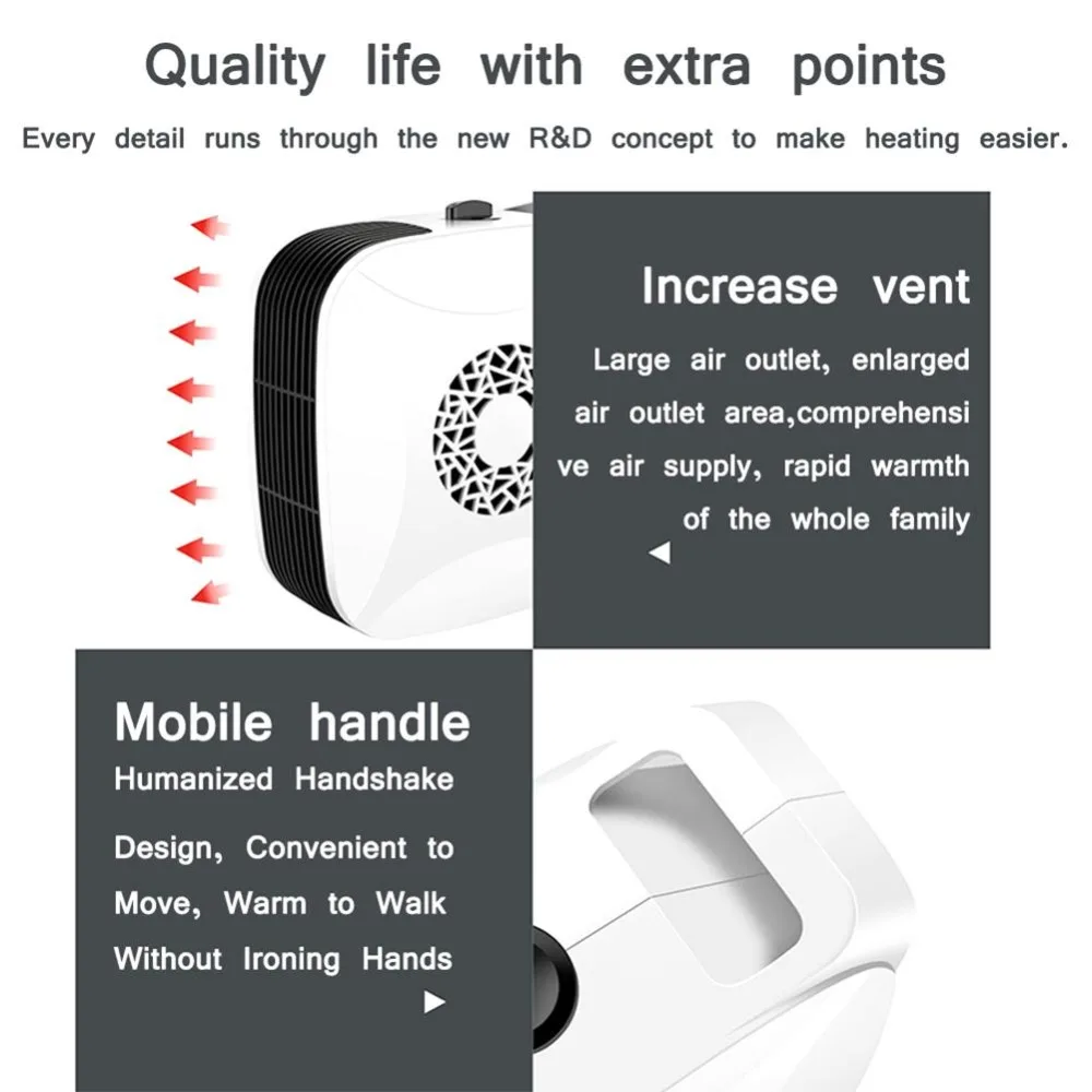 Mini Electric Heater Fast Hot Plug In Household Small Electric Heater For Winter Home Accessories