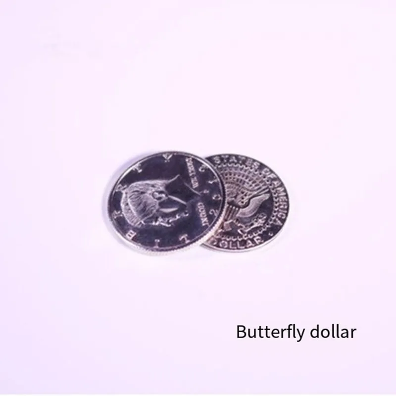 Butterfly Coin Magnetic Elastic Dollar Magician Fold Through Glass Toy Props Close Up Spread Your Wings Like A | Игрушки и хобби