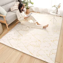 Decoración Para sala de estar, alfombrilla para puerta de entrada, dormitorio, imitación de piel de conejo, forma redonda, lavable a máquina, nueva alfombra de pie bronceador