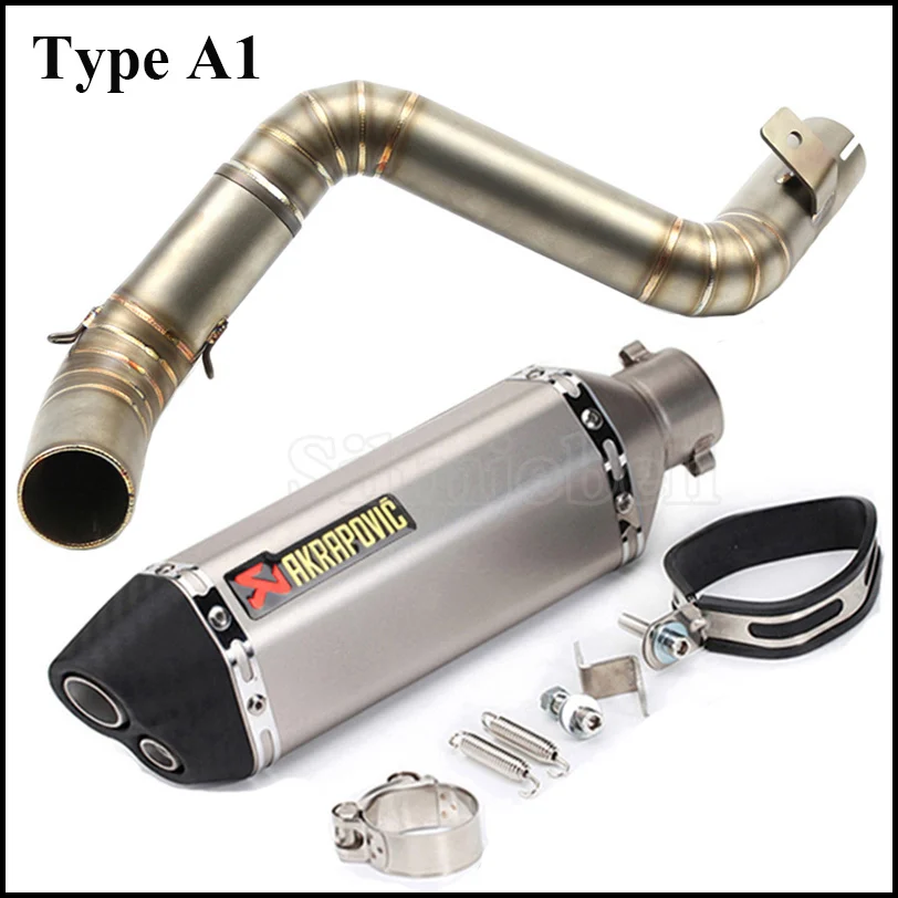 DUKE125 DUKE200 DUKE250 DUKE390 RC390 akrapovic выхлопная труба для мотоцикла без шнуровки полная система для KTM DUKE 125 200 250 390 - Цвет: Type A1