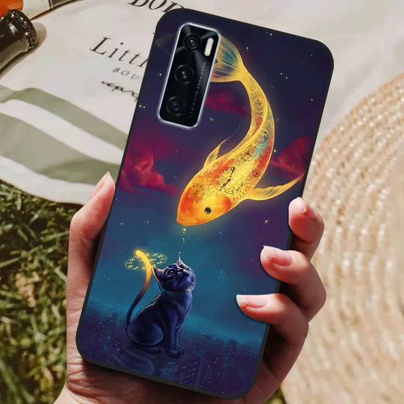 cell phone pouch For Coque Vivo V20 SE Case Silicon Back Cover Phone Case For Vivo V2022 V2023 V20SE Cases Soft bumper Funda for Vivo V20 SE Bag glass flip cover Cases & Covers