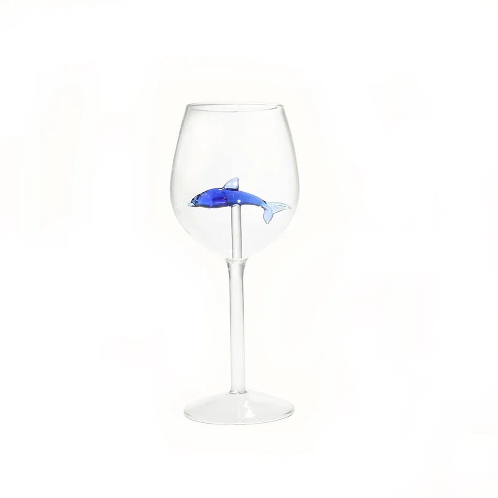 Blue Изысканное Европейское Хрустальное стекло, домашний дельфин, красное вино, бокал, бокал для вина, бутылка с кристаллами, новинка, стильные вечерние бокалы, стеклянная посуда для напитков - Цвет: Blue