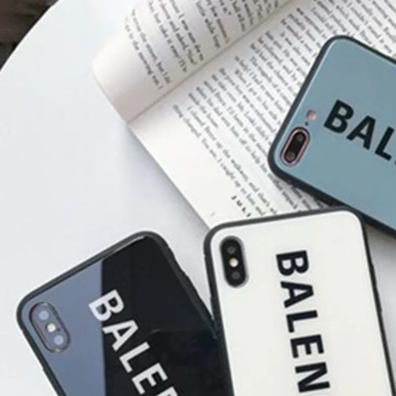 

Luxury France Paris Fashion Brand Balenci Tempered Glass Screen Protector Case for IPhone 11 Pro Max XS X XR 8 7 6 6S Plus Film