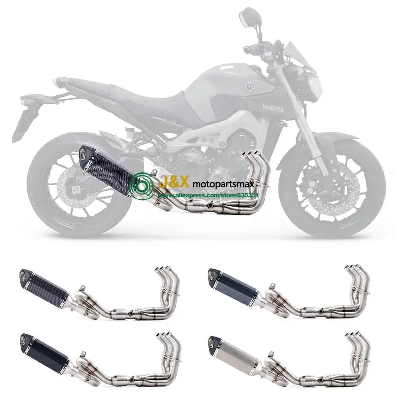 Передняя средняя труба глушитель побега полная система слипоны для yamaha MT-09 FZ-09 MT09 FZ09- не для трассировки