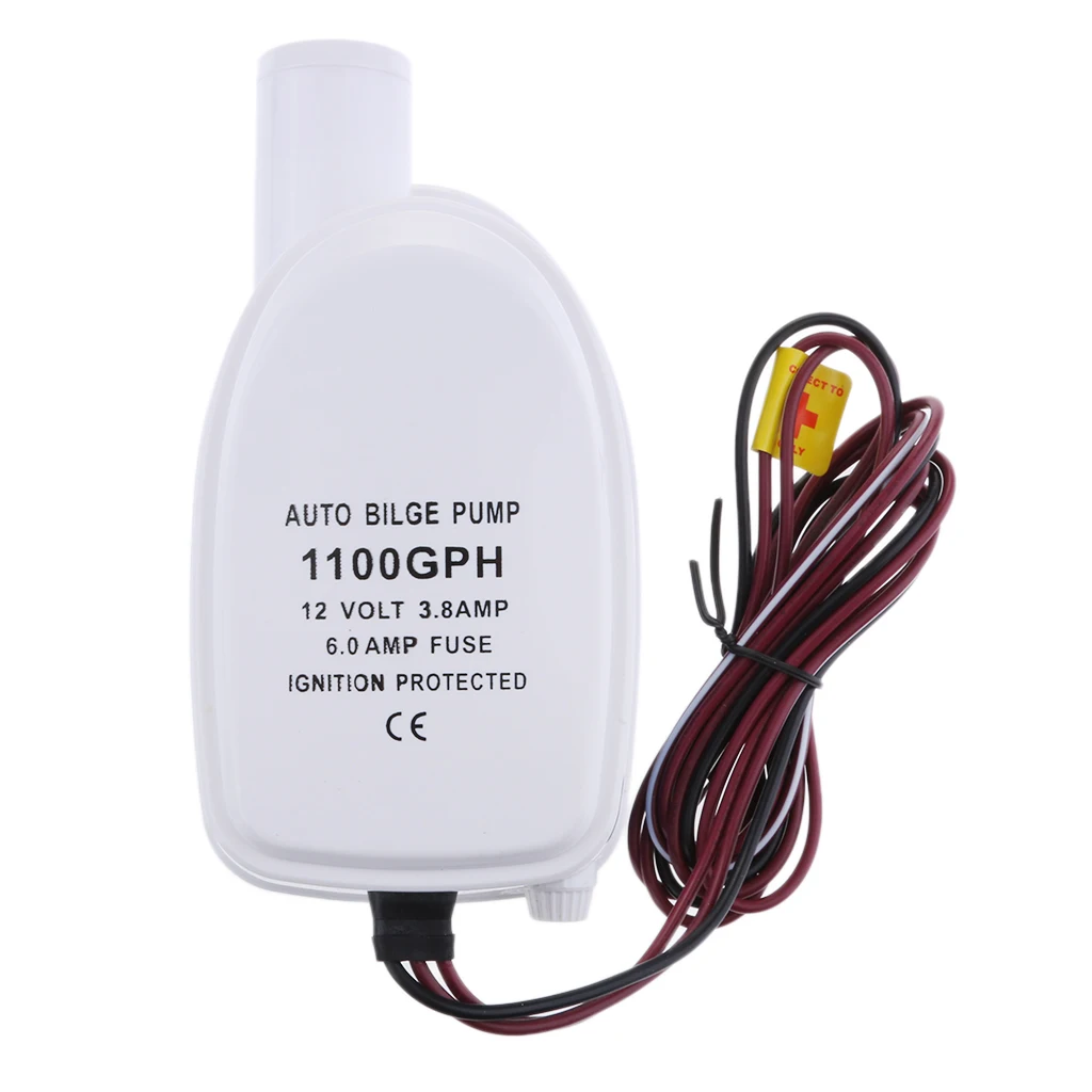12V 1100GPH Электрический насос для лодок Автоматический погружной трюмной воды яхты