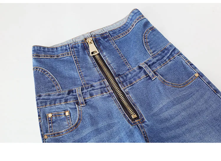 Осень, обтягивающие джинсы для женщин с высокой талией, джинсы на молнии спереди, штаны, джинсы для женщин в стиле бойфренд, женские брюки размера плюс 3XL