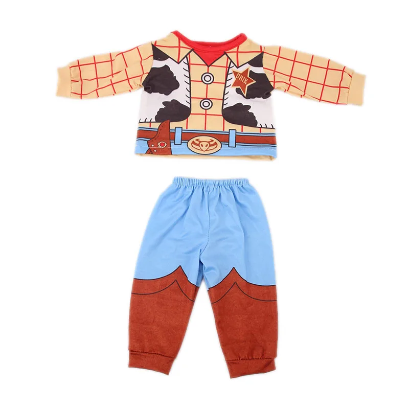 Кукольная одежда, пижамы из 2 предметов, футболки с 3D рисунком супергероя, Spider-man для 18 дюймов, американский и 43 см, кукла для мальчиков и девочек - Цвет: n346