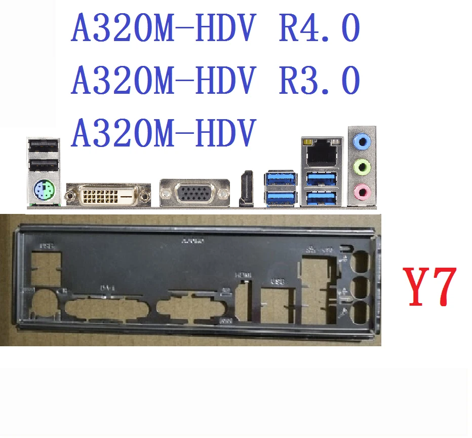 Original For ASRock H110M-G/M.2 H81M-HDS R2.0 B250M-HDV B450M-HDV A320M-HDV I/O Shield Back Plate BackPlate Blende Bracket | Компьютеры и
