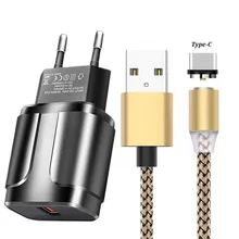 Магнитный USB кабель для зарядки типа C QC 3,0 быстрое зарядное устройство для телефона Redmi Note 8 K20 huawei P30 P20 Lite mate 30 Pro P30 Pro mate 20 Pro