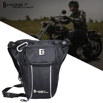 

GHOST RACING Motorcycle Drop Leg Bag Hip Bum Fanny Pack Waterproof Motorcycle Bag Travel Casual Waist Bag Motorcycle Backpack
