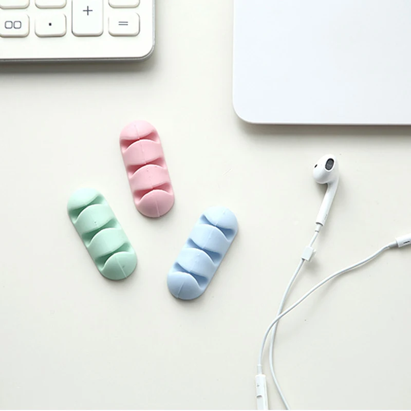 2PCS Cable Organizer Silicone USB Cable Winder Flexible Cable Management Clips Cable Holder for Headphone Charging Organizador 2PCS Cable Organizer Silicone USB Cable Winder Flexible Cable Management Clips Cable Holder for Headphone Charging Organizador