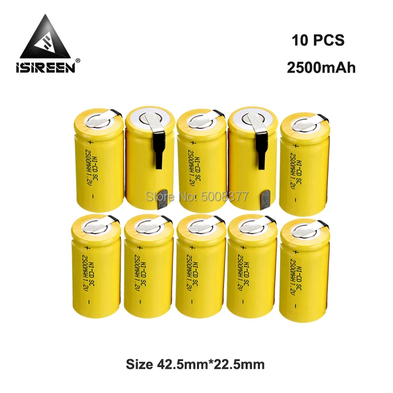 SC Ni-CD 2500mAh 1,2 V Аккумуляторные батареи DIY электрические аккумуляторные батареи Subc Ni аккумулятор CD электронные игрушки зубная щетка