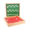 Montessori Handwriting Aids Trace Geometry Line Shapes Educational Training Wooden Toys for Children Writing Practice Preschool 3