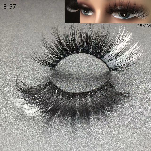 3D Mink Eyelashes Colorful 100% Mink Lashes Mix Color Pink Blue Red White False Eyelashes Fluffy Soft Cilias Vendor
