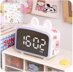 Ins Cute Digital Clock Snooze Clock Students Wake-up Clock Desktop Decoration Electronic Clock Swing Up Children Smart Alarm