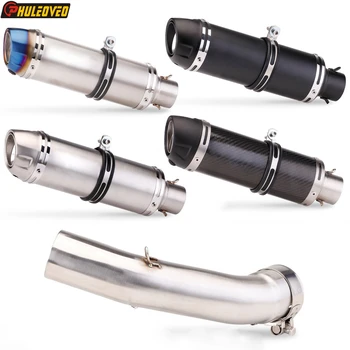 For KTM 250 390 Adventure 2020-2023 Motorcycle Exhaust Mid Link Pipe Titanium Alloy Connect Pipe Carbon Muffler for KTM 390 ADV