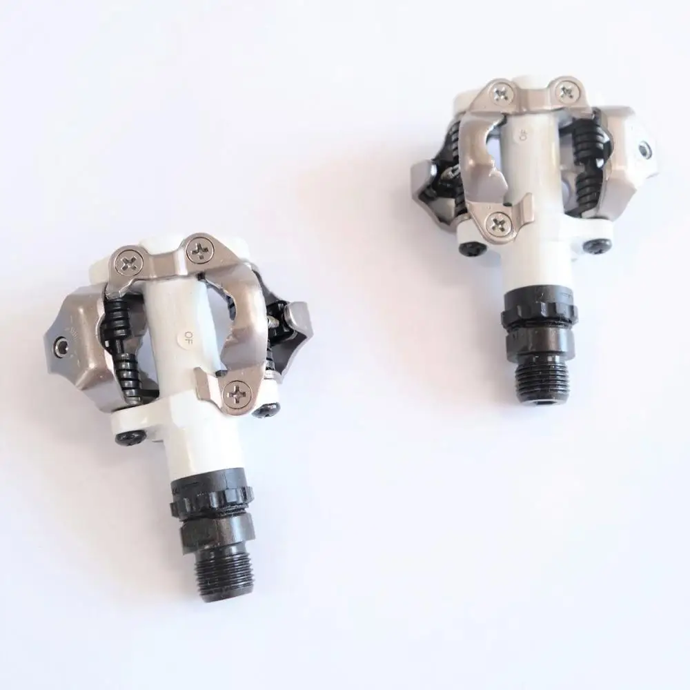 White Shimano велосипед PD-M520L SPD MTB педали без клипса 9/1" w/SM-SH51 бутсы запчасти для велосипеда - Цвет: White