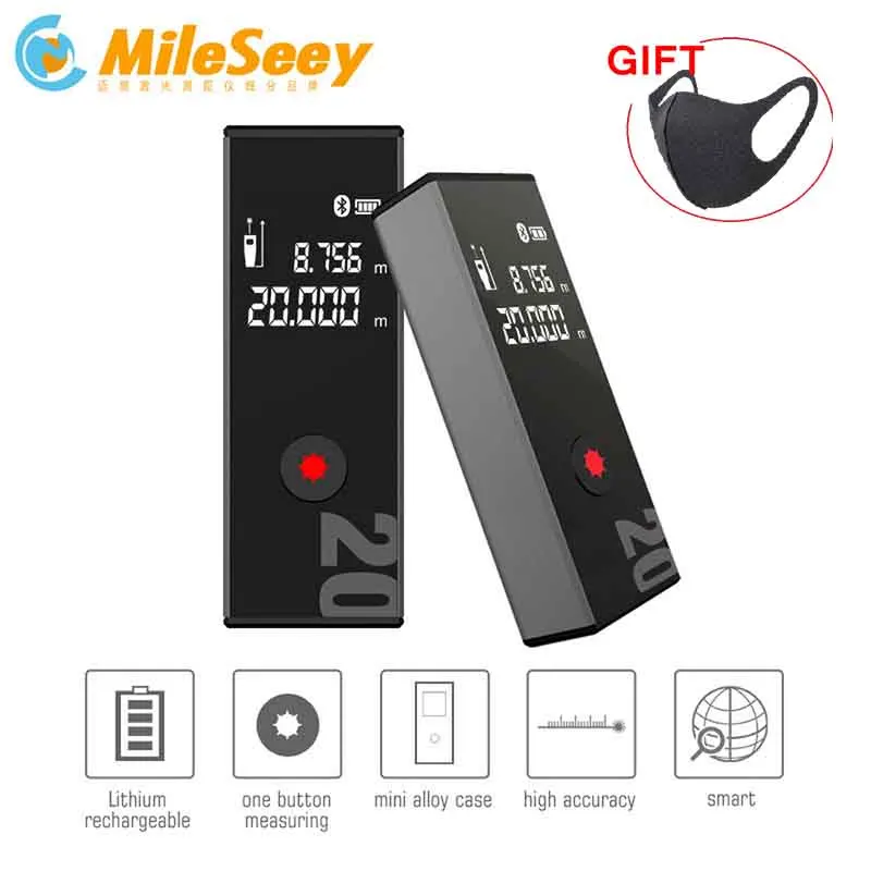 Лазерный дальномер с литиевой батареей мини прибор для измерения расстояния 40