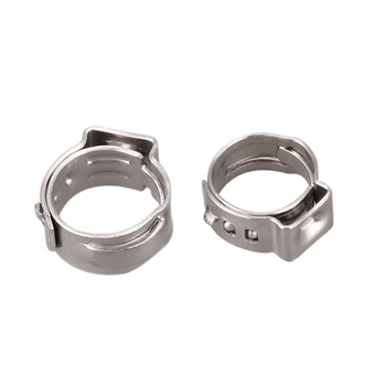 

New 10 pcs Stainless Steel Ear Clamp Clips Air Silicone Water Fuel Hose Pipe Jubilee