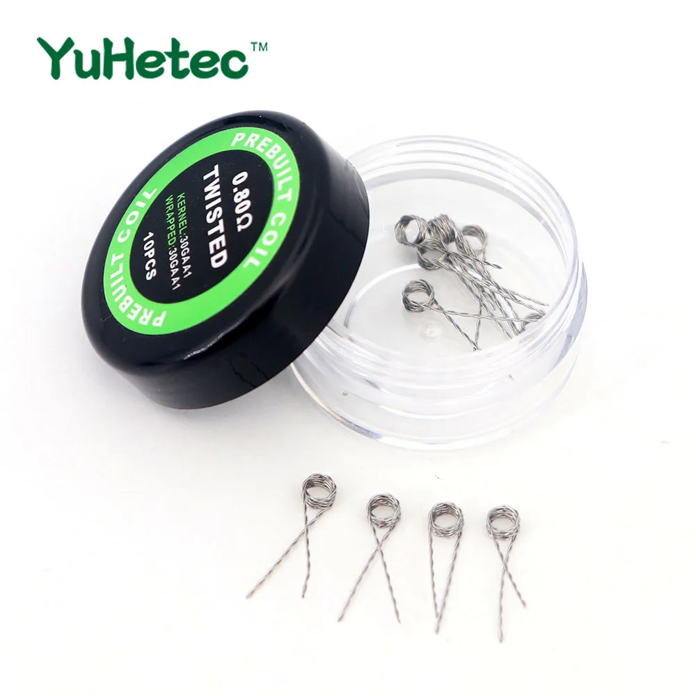Спираль rda YUHETEC 10 шт. скрученный с сопротивлением нагреванию|Аксессуары| |