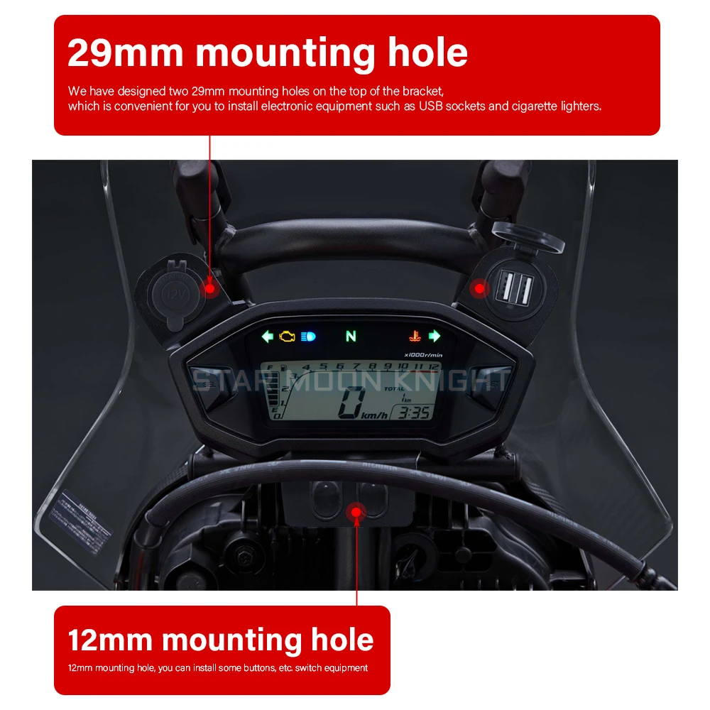 For HONDA CRF250L Rally CRF 250 L Dash Panel Instrument USB Charger  Cigarette Lighter Extension meter Expand Bracket - AliExpress