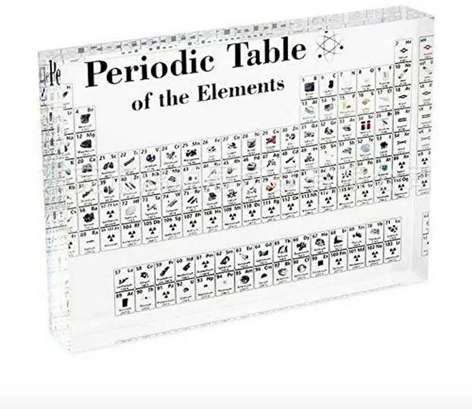 Details about   Acrylic Periodic Table Display With Real Elements Kids Teaching Gifts Chemi J^qi 