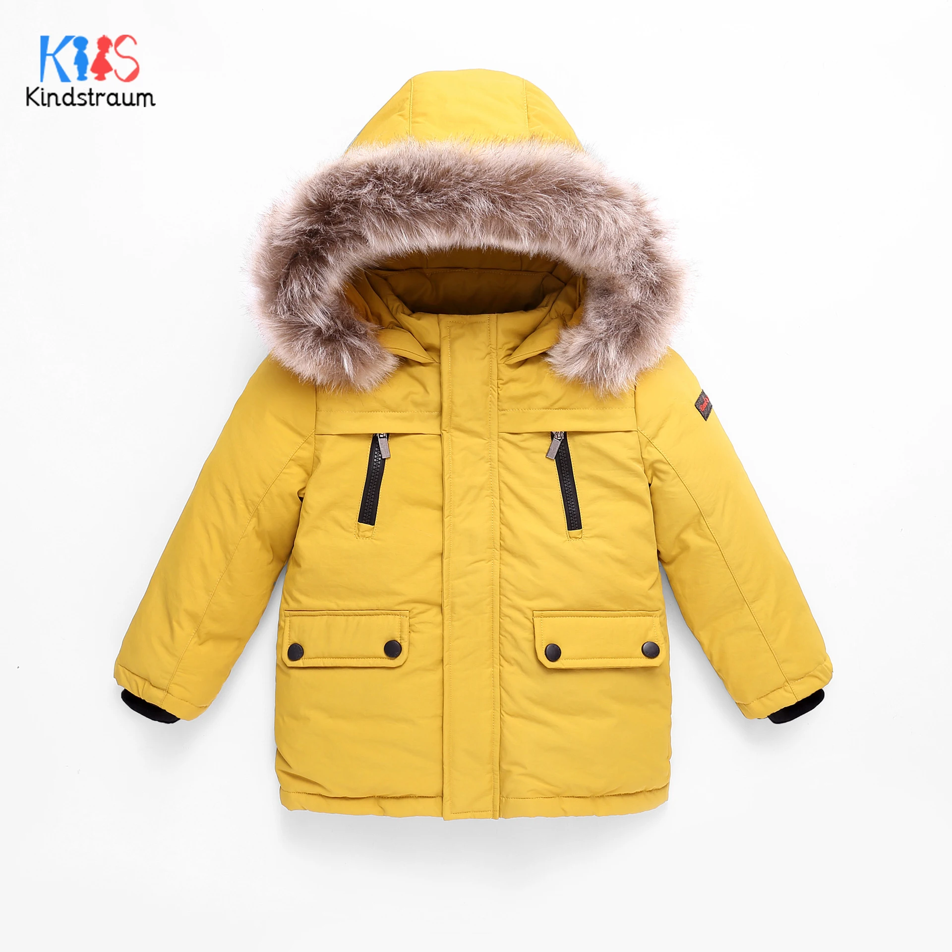 Comprare 2019 di Inverno dei bambini Giubbotti Ragazzi Anatra Imbottiture Giubbotti Per I Ragazzi Del Collare della Pelliccia Caldo Delle Ragazze Dei Capretti Imbottiture del Cappotto Della Tuta Sportiva 4 12T DC202