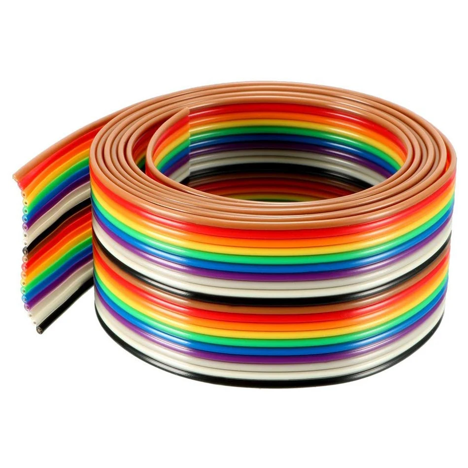 Плоский ленточный кабель 20P Rainbow IDC Wire 1 27 мм Шаг 5 метров | Электронные компоненты и