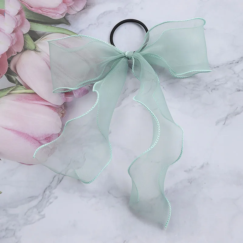 New Organza Bowknot Barrettes Lace Flower Ribbon Tassel Hair Clip Oversized Bow Headband Hairband Hair Ornament Hair Accessories mini hair clips Hair Accessories