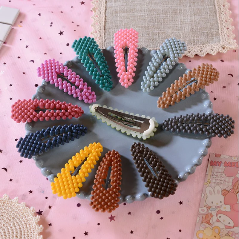 Милое украшение для волос заколки-пряжки женщин цветные жемчужные заколки