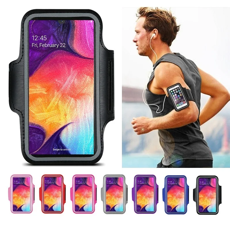 Спортивный чехол для телефона бега на руку держатель Нарукавники Samsung A70 A71 A50 A51 A41