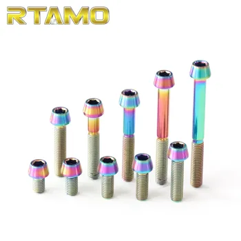 

Titanium Bolts M5 x10 12 14 20 25 30 35 40 45 50mm Allen Key Taper Head Ti Screw Hot Forging for Car Bike and Motorcycle Parts