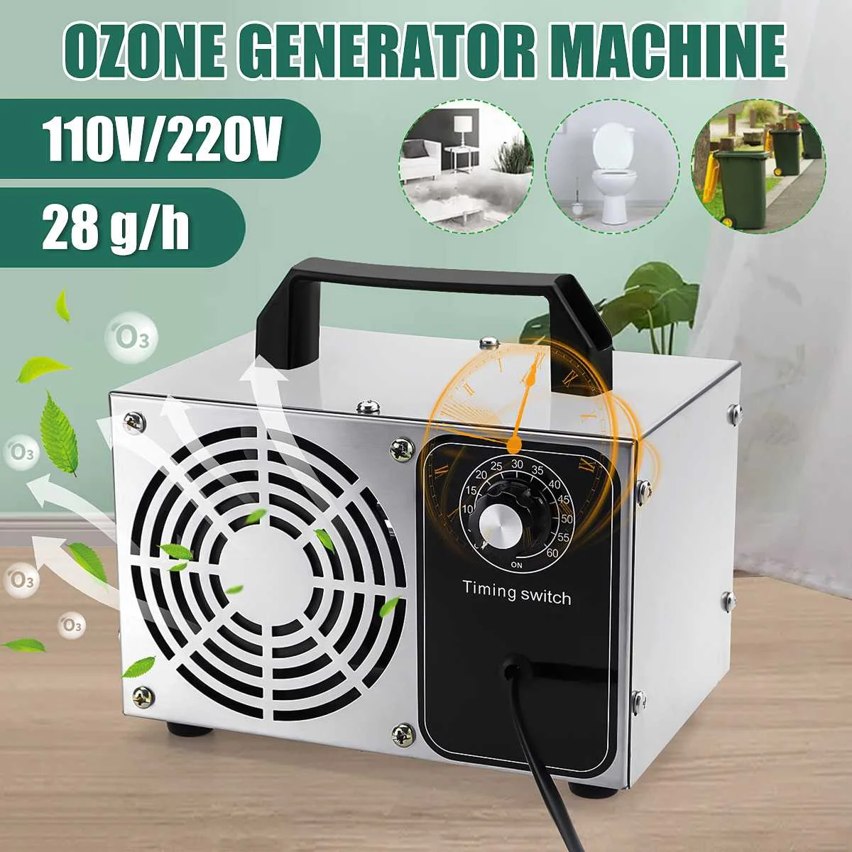 Ozone Generator 110V/220V 28g/h Ozonator Machine O3 Ozon Generator