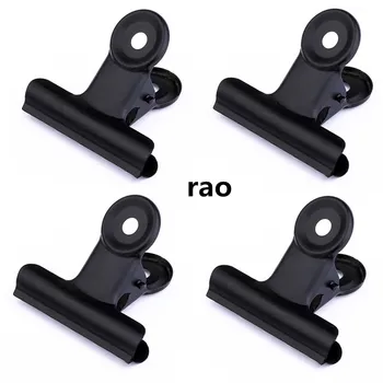 

High quality 92 Black 50mm 38mm 31mm 22mm Round Clamp Paper Bookmark Clips Memo Clip Student School Office Supplies paperclips