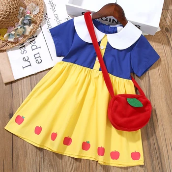 

Girls Dress 2020 New Summer Princess Dress Elegant Casual Polka-dot Snowwhite Costumes Party Dresses Children Clothing 3-7Y