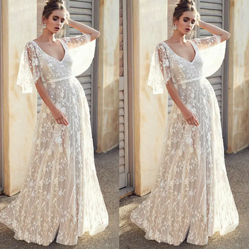 boho lace maxi dress