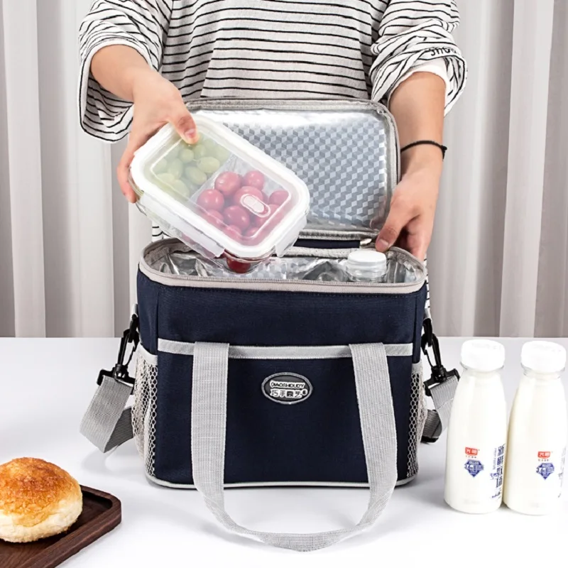 

9L/16L Cooler Bag Picnic Waterproof Oxford Aluminum Foil Refrigerator Camping Food Lunch Box Thermal Insulation Bags