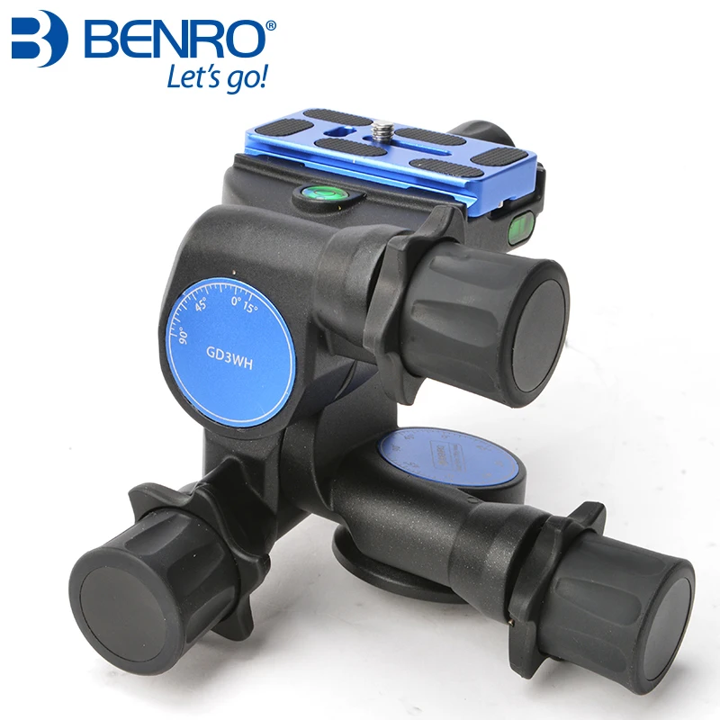

Benro GD3WH Head Gear Drive 3 Way Head Three-Dimensional Heads For Camera Tripod Max Loading 6kg