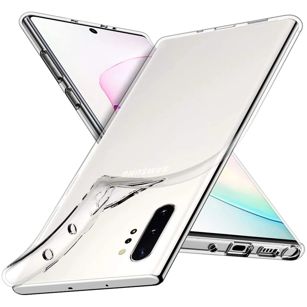 kawaii samsung phone cases Ultra Thin Clear Case For Samsung Galaxy Note 10+ 10 Plus Transparent Silicone Soft Phone Shell For Samsung Note 10 Pro Case samsung flip phone cute