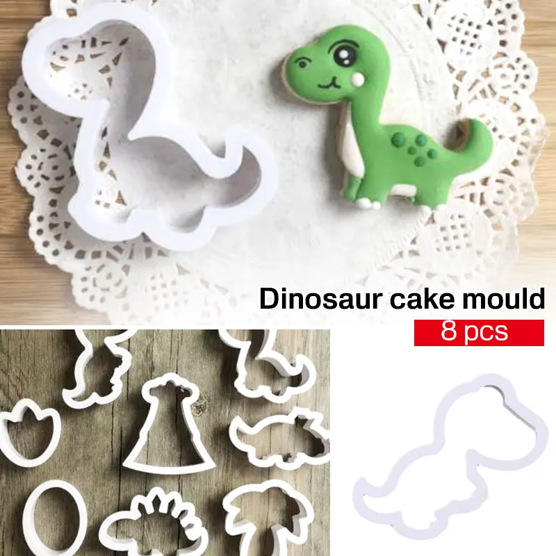 Форма для выпечки тортов 8 шт./компл. динозавр форма для выпечки Fondant(сахарная) формы Пластик выпечки одежда для свадьбы, дня рождения Кухня