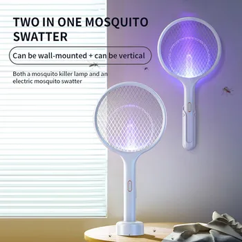 

Electric Insect Racket Mosquito USB Rechargeable 3-Layer Mesh Mosquito Kill Fly Bug Killer Trap Zapper Household