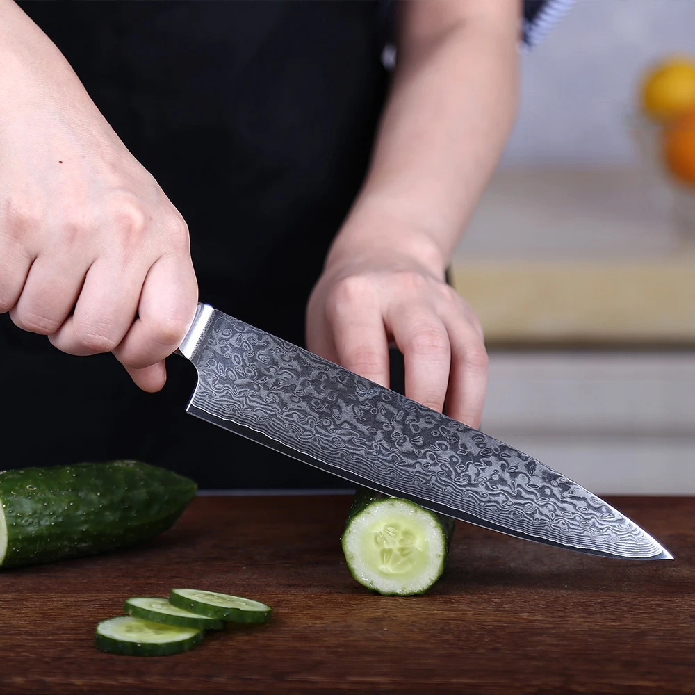 FINDKING дамасский нож Mikata с ручкой 8 дюймов нож шеф-повара 67 слоев дамасской стали кухонные ножи кухонная утварь