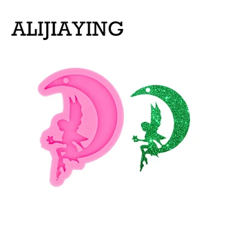 

DY0514 Glossy Art Design MOONTINK Silicone Keychain Mold for Epoxy Jewelry Making DIY Crafts Necklace