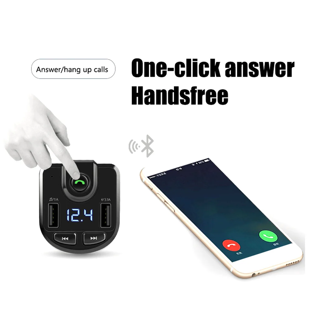 Аксессуары fm-передатчик Bluetooth автомобильное зарядное устройство музыкальный адаптер MP3-плеер двойной USB беспроводной громкой связи многофункциональный кабель для передачи данных