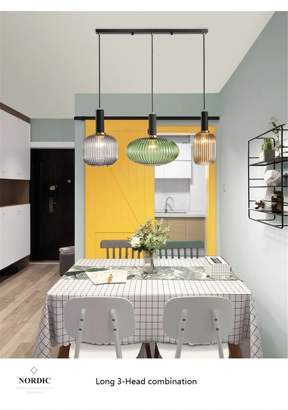 Nordic Design Loft Vintage LED Pendant Light Iron Glass Single Head Hanging Lamp Home Decor Lighting Fixtures DIY Droplight