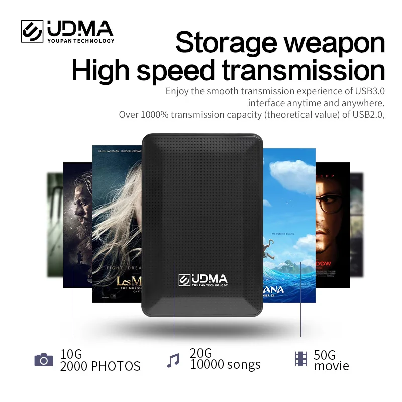 UDMA Portable External Hard Drive Disk USB3.0 HDD Storage for One, Xbox 360, PS4,PC, Mac, Desktop, Laptop,Xbox,KESU,2.5\