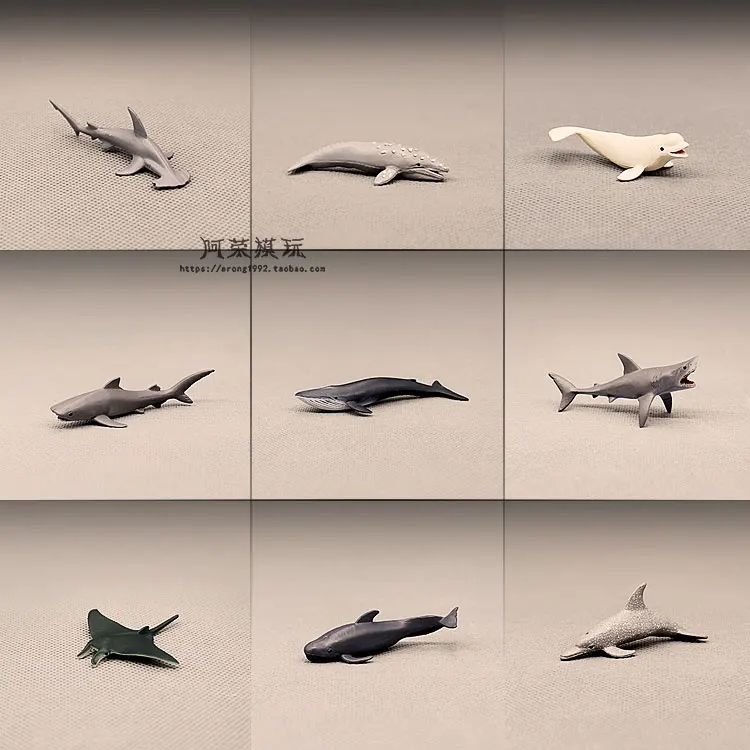 Sea Animal Model Blue Sperm Whale Shark Dolphin Oceans World Aquarium Miniature Decoration Fish Tank Accessories Figurine Toys | Игрушки и